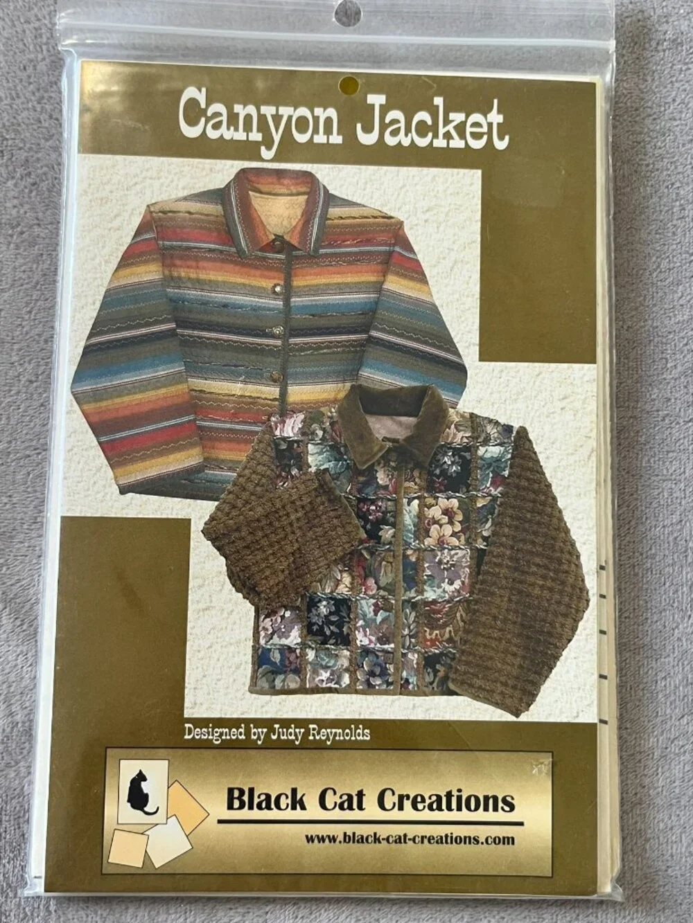 Judy Reynolds Canyon Jacket Quilted Sewing Pattern - Black Cat Creations 4-22